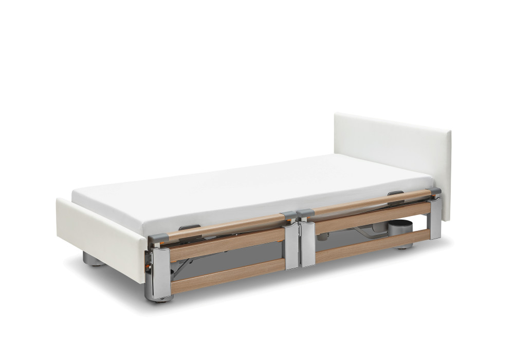 Side rails one side divided, telescopic (TSG) and one side fabric/ imitation leather side panels